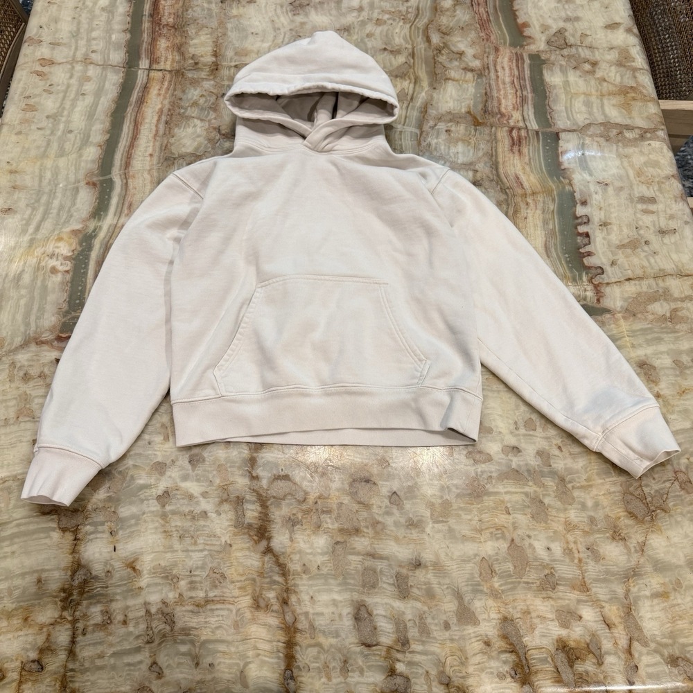 Tna Aritzia Extra Fleece Perfect Hoodie Cream Women's Small